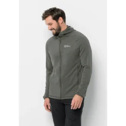 Jack Wolfskin Fleecejacke »KOLBENBERG HOODED FZ M«, Mit Kapuze