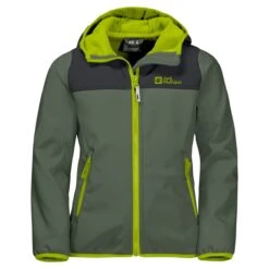 Jack Wolfskin Softshelljacke Fourwinds (wind-& Wasserabweisend) Thymiangrün Kinder/Jugendliche