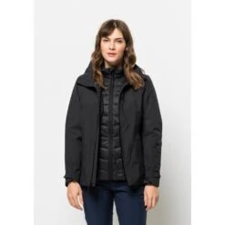 Jack Wolfskin 3-in-1-Funktionsjacke »FELDBERG 3IN1 JKT W«, (2 Teilig), Mit Kapuze