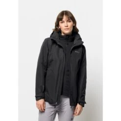 Jack Wolfskin 3-in-1-Funktionsjacke »BERGLAND 3IN1 JKT W«, (2 Teilig), Mit Kapuze