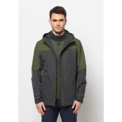 Jack Wolfskin 3-in-1-Funktionsjacke »GLAABACH 3IN1 JKT M«, (2 Teilig), Mit Kapuze