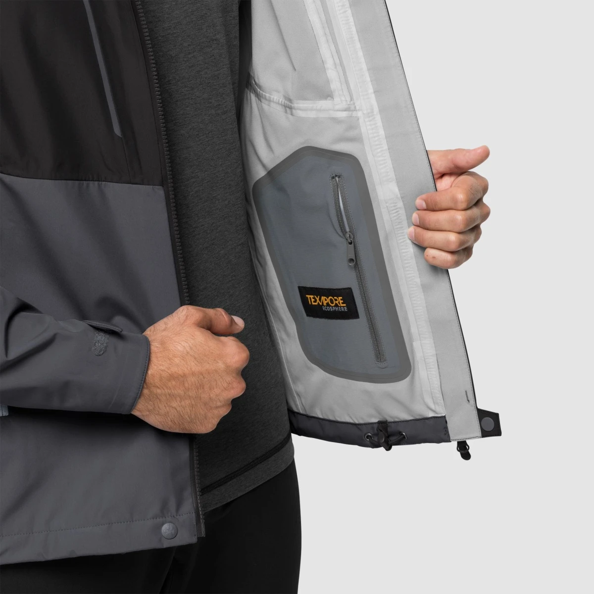 Jack Wolfskin Wanderjacke Kanuka Ridge Grau Herren 5 Jack Wolfskin Wanderjacke Kanuka Ridge Grau Herren – Bild 3