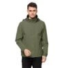 Jack Wolfskin Regenjacke Stormy Point 2-Lagen (Wetterschutzjacke, Wasser-/ Winddicht, Atmungsaktiv) Khaki/grün Herren