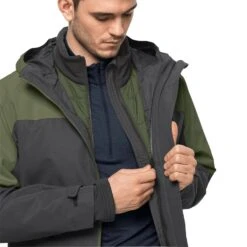Jack Wolfskin Winterjacke Glaabach 3in1 (wasser- Und Winddicht, Atmungsaktiv, Mit Fleece-Innenjacke) Waldgrün Herren -Jack Wolfskin JACK WOLFSKIN 1115291 4129 JACKE GLAABACH 3IN1 8 922x922 1