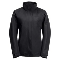 Jack Wolfskin Ganzjahresjacke Geisshorn 3in1 2022 (wasser- Und Winddicht, Atmungsaktiv, Warm) Schwarz Damen