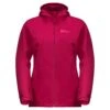 Jack Wolfskin Ganzjahresjacke Moonrise 3in1 (wasser-/winddicht, Mit Fleece-Innenjacke) Cranberryrot Damen