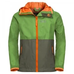 Jack Wolfskin Regenjacke Rainy (wind- Und Wasserdicht) Grün Kinder