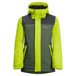 Jack Wolfskin Winterjacke Icy Mountain (wasser- Und Winddicht, Atmungsaktiv,warm) 2022 Grün Kids