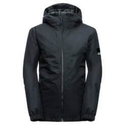 Jack Wolfskin Winterjacke Spirit 2L (wasser- Und Winddicht, Atmungsaktiv, Robust) 2022 Schwarz Jugendliche
