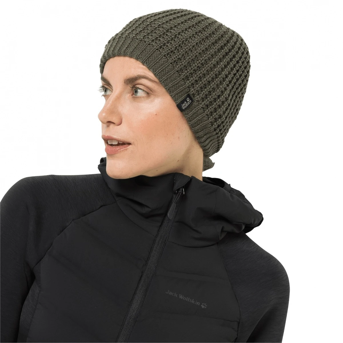 Jack Wolfskin Mütze (Beanie) Milton Cap - Warme Strickmütze Mit Thermofutter - Braungrün Damen 2 Jack Wolfskin Mütze (Beanie) Milton Cap - Warme Strickmütze Mit Thermofutter - Braungrün Damen