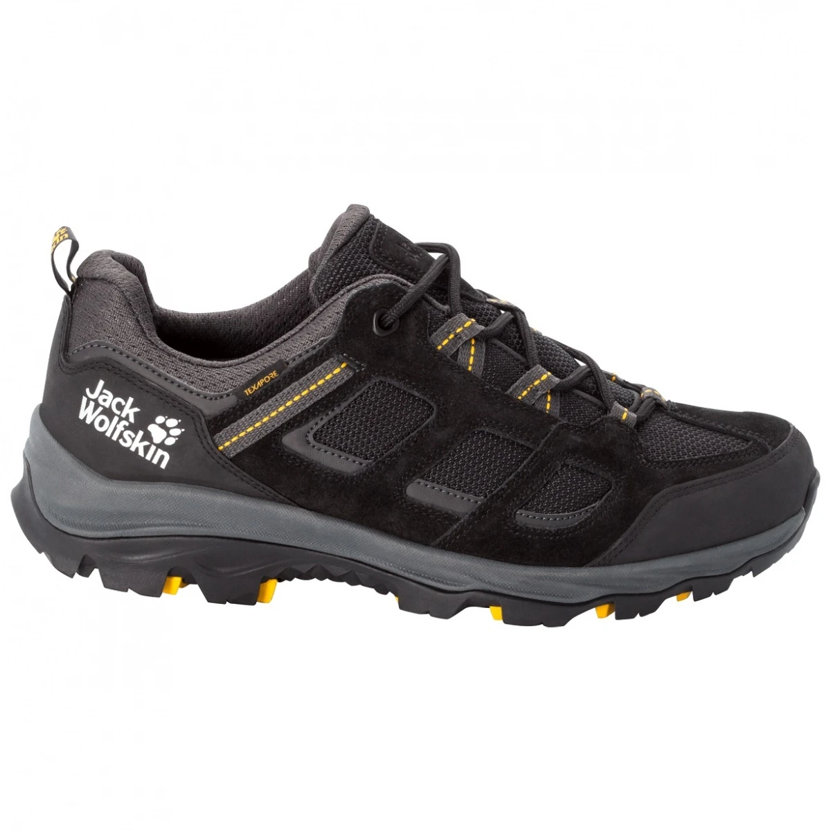 Jack Wolfskin Wanderschuhe Vojo 3 Texapore Low (wasserdicht, Atmungsaktiv) Schwarz Herren 5 Jack Wolfskin Wanderschuhe Vojo 3 Texapore Low (wasserdicht, Atmungsaktiv) Schwarz Herren – Bild 3