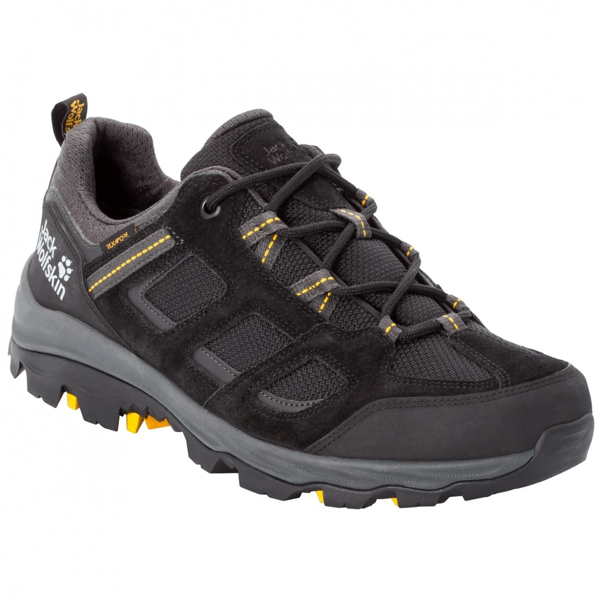 Jack Wolfskin Wanderschuhe Vojo 3 Texapore Low (wasserdicht, Atmungsaktiv) Schwarz Herren 3 Jack Wolfskin Wanderschuhe Vojo 3 Texapore Low (wasserdicht, Atmungsaktiv) Schwarz Herren
