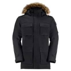 Jack Wolfskin Parka Glacier Canyon (wasser- Und Winddicht, PFC-frei) 2022 Schwarz Herren