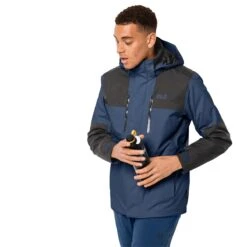 Jack Wolfskin Ganzjahresjacke Jasper Flex (wasserdicht) Indigoblau Herren