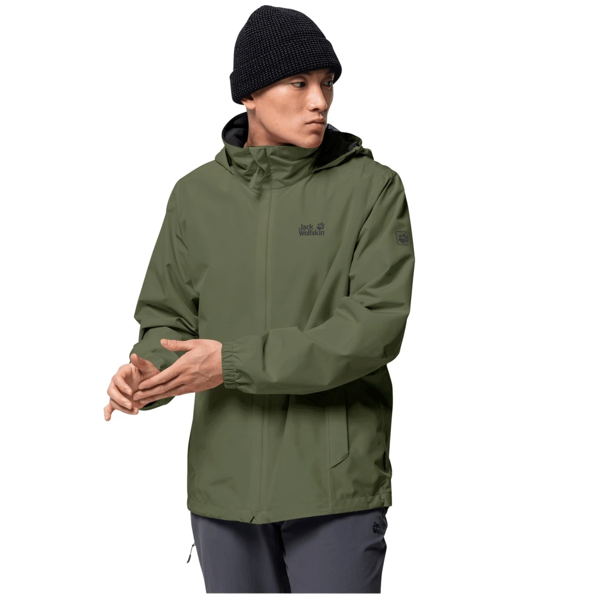 Jack Wolfskin Regenjacke Stormy Point (wasser/winddicht/atmungsaktiv) Dunkelgrün Herren 3 Jack Wolfskin Regenjacke Stormy Point (wasser/winddicht/atmungsaktiv) Dunkelgrün Herren