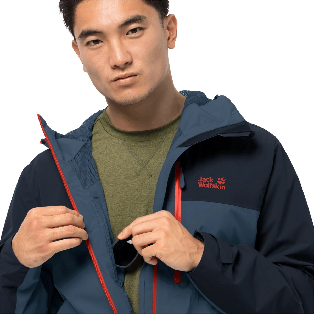 Jack Wolfskin Wander-Funktionsjacke Go Hike (wind-/wasserdicht) Thunderblau Herren 5 Jack Wolfskin Wander-Funktionsjacke Go Hike (wind-/wasserdicht) Thunderblau Herren – Bild 3