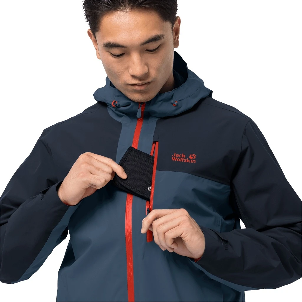 Jack Wolfskin Wander-Funktionsjacke Go Hike (wind-/wasserdicht) Thunderblau Herren 6 Jack Wolfskin Wander-Funktionsjacke Go Hike (wind-/wasserdicht) Thunderblau Herren – Bild 4