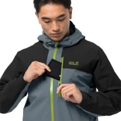 Jack Wolfskin Wander-Funktionsjacke Go Hike (wind-/wasserdicht) Stormgrau Herren -Jack Wolfskin Jack Wolfskin 1114051 6098 go hike jacke205 1200x1200 1