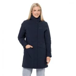 Jack Wolfskin Wintermantel Silent Wisper Parka (wasser- Und Winddicht, PFC-frei) Dunkelblau Damen