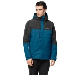 Jack Wolfskin Winter-Wanderjacke DNA Icefall (robust, Wasser-und Winddicht, PFC-frei) Kobaltblau Herren