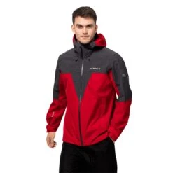 Jack Wolfskin Wanderjacke DNA Rhapsody Mit Systemreissverschluss - Wasserdicht, Winddicht, PFC-frei - Rot Herren