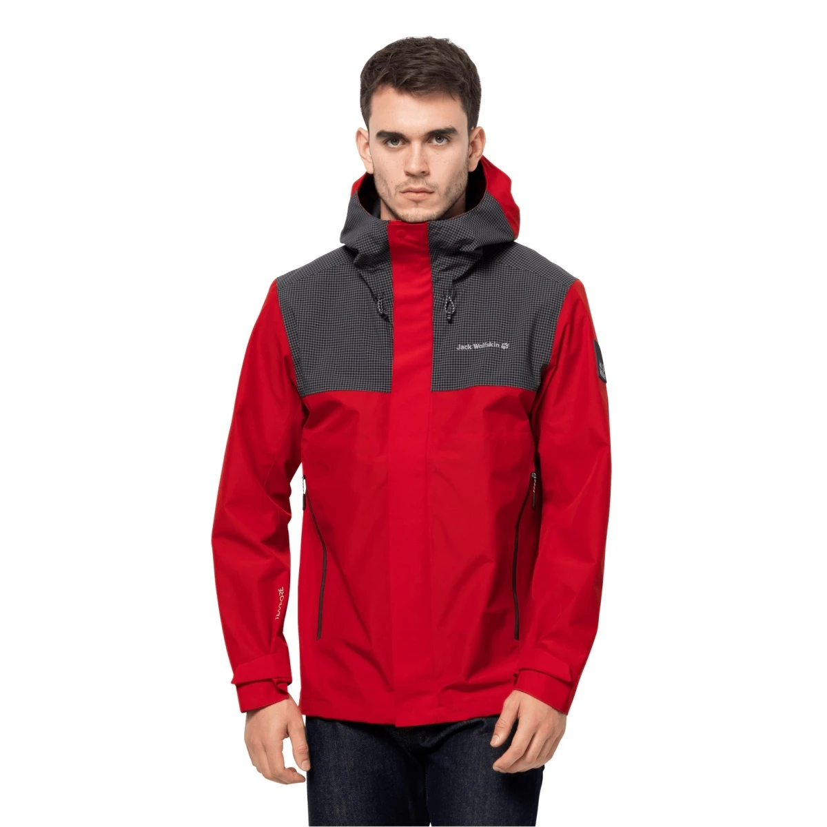 Jack Wolfskin Übergangs-/Wanderjacke DNA Block - Wetterschutzjacke, Wasserdicht, Winddicht, PFC-frei - Rot Herren 3 Jack Wolfskin Übergangs-/Wanderjacke DNA Block - Wetterschutzjacke, Wasserdicht, Winddicht, PFC-frei - Rot Herren