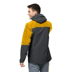 Jack Wolfskin Wanderjacke Peak (sehr Wasserdicht, Winddicht, PFC-frei) Phantomgrau/gelb Herren -Jack Wolfskin Jack Wolfskin 1115141 6352 peak jacket m207 1200x1200 1