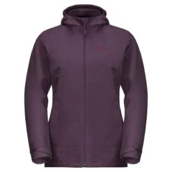 Jack Wolfskin Ganzjahresjacke Moonrise 3in1 (wasser- Winddicht, Mit Fleece-Innenjacke) Violett Damen