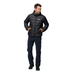 Jack Wolfskin Winter-Daunenjacke Helium (sehr Warm, Winddicht, Leicht, PFC-frei) Phantomgrau Herren