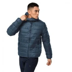 Jack Wolfskin Winter-Daunenjacke Helium (sehr Warm, Winddicht, Leicht, PFC-frei) Orionblau Herren