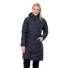 Jack Wolfskin Winter-Daunenmantel Selenium Coat (winddicht, Sehr Warm, PFC-frei) Dunkelblau Damen