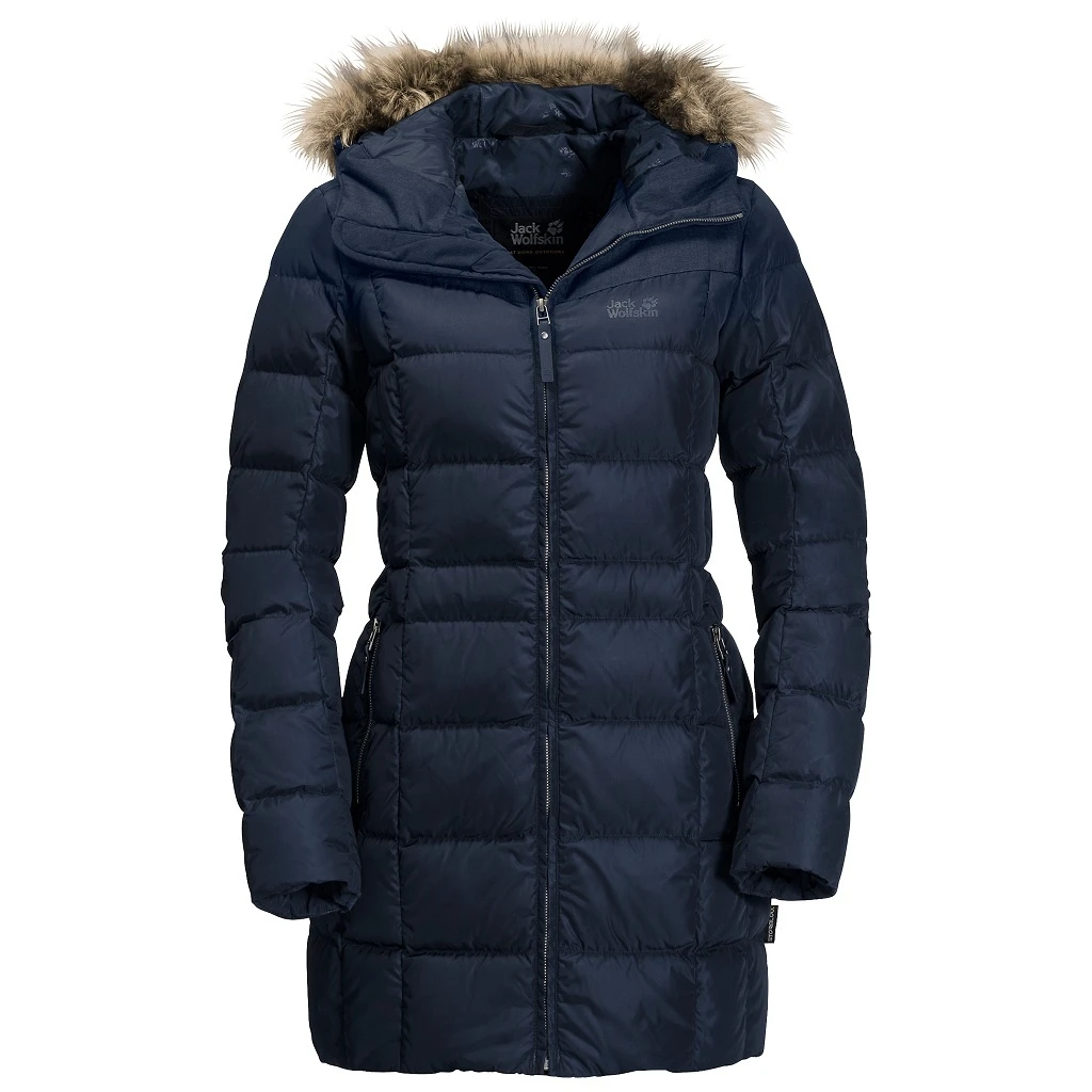 Jack Wolfskin Wintermantel Baffin Island Dunkelblau Damen 4 Jack Wolfskin Wintermantel Baffin Island Dunkelblau Damen – Bild 2