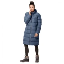Jack Wolfskin Winter-Daunenmantel Crystal Palace Coat (winddicht, PFC-frei) Frostblau Damen (Gr. XL)