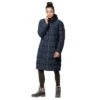 Jack Wolfskin Winter-Daunenmantel Crystal Palace Coat (winddicht, PFC-frei) Dunkelblau Damen