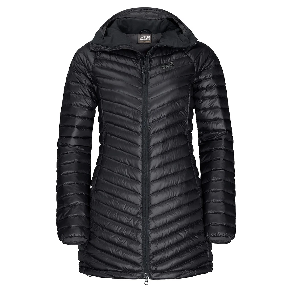 Jack Wolfskin Winter-Daunenmantel Atmosphere (sehr Warm, Winddicht, PFC-frei) Schwarz Damen 4 Jack Wolfskin Winter-Daunenmantel Atmosphere (sehr Warm, Winddicht, PFC-frei) Schwarz Damen – Bild 2