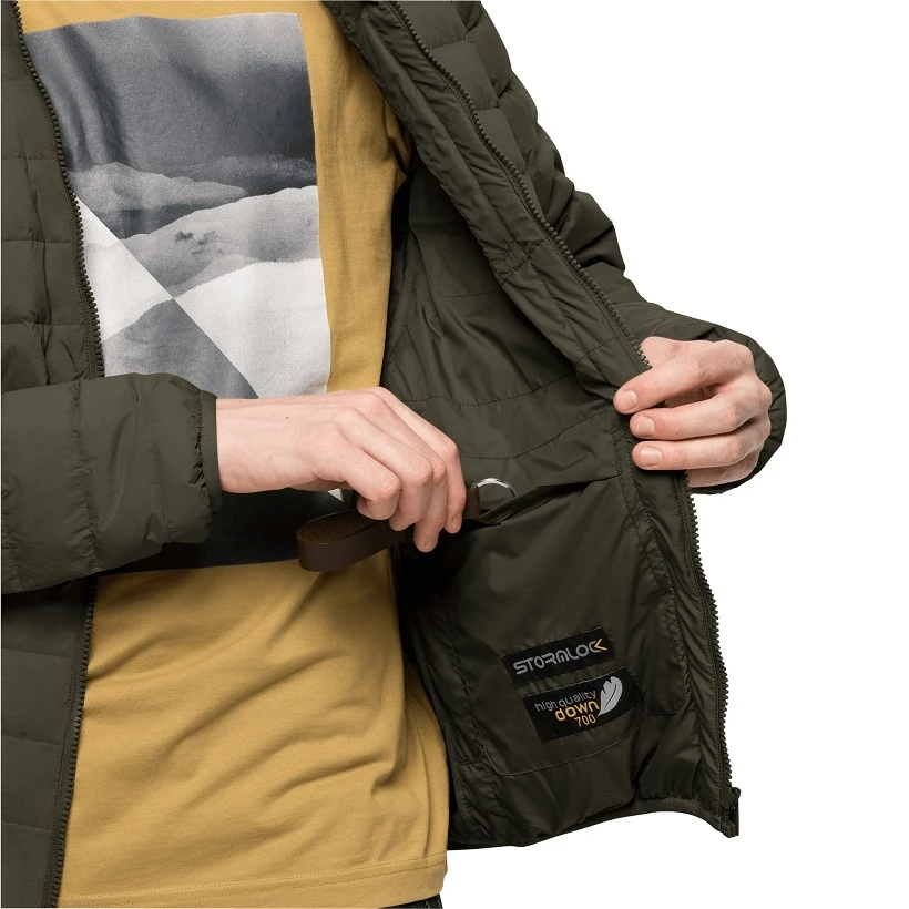 Jack Wolfskin Winter-Daunenjacke Glowing Mountain (winddicht, Wasserabweisend, PFC-frei) Dunkelgrün Herren 4 Jack Wolfskin Winter-Daunenjacke Glowing Mountain (winddicht, Wasserabweisend, PFC-frei) Dunkelgrün Herren – Bild 2