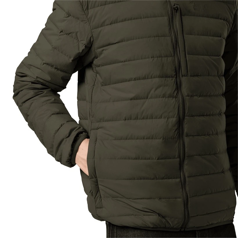 Jack Wolfskin Winter-Daunenjacke Glowing Mountain (winddicht, Wasserabweisend, PFC-frei) Dunkelgrün Herren 6 Jack Wolfskin Winter-Daunenjacke Glowing Mountain (winddicht, Wasserabweisend, PFC-frei) Dunkelgrün Herren – Bild 4