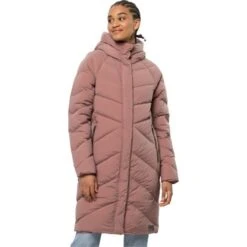 Jack Wolfskin Wintermantel Marienplatz Coat (winddicht, Sehr Wasserabweisend) Rosa Damen