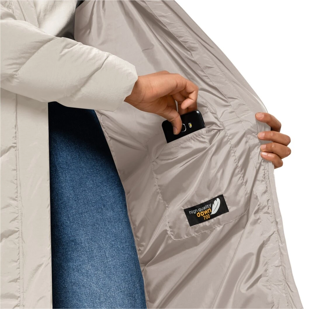 Jack Wolfskin Wintermantel Marienplatz Coat (winddicht, Sehr Wasserabweisend) Perlweiss Damen 4 Jack Wolfskin Wintermantel Marienplatz Coat (winddicht, Sehr Wasserabweisend) Perlweiss Damen – Bild 2