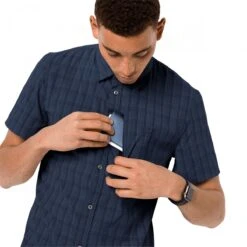 Jack Wolfskin Wander- Und Reisehemd Kurzarm Rays Dunkelblau Herren -Jack Wolfskin Jack Wolfskin 1401552 7881 rays stretch vent shirt203 1200x1200 1