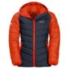 Jack Wolfskin Winterjacke Zenon (winddicht, Wasserabweisend, PFC-frei) Orangerot/dunkelblau Kinder