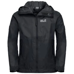 Jack Wolfskin Regenjacke Rainy (wind- Und Wasserdicht) Phantomgrau Jugendliche