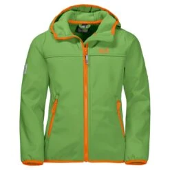 Jack Wolfskin Softshelljacke Fourwinds (wind-& Wasserabweisend) Grün Kinder