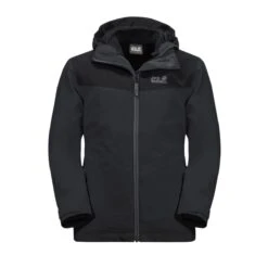 Jack Wolfskin Winterjacke Snowfrost 3in1 (wasser- Und Winddicht, Warme Fleece-Innenjacke) Phantomgrau Kinder (164-176)