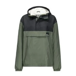 Jack Wolfskin Winterjacke Windbreaker Spirit Ins Smock (winddicht, Wasserabweisend, Gefüttert) Grün Kinder (164-176)