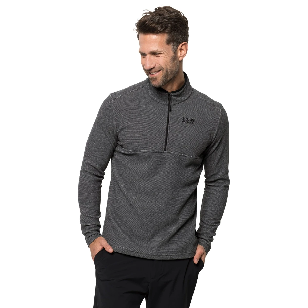 Jack Wolfskin Fleecepullover Arco Half-Zip Schwarz Herren 3 Jack Wolfskin Fleecepullover Arco Half-Zip Schwarz Herren
