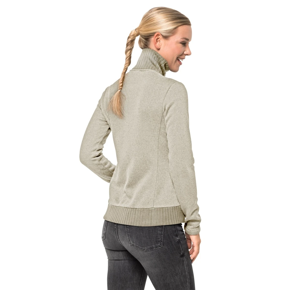 Jack Wolfskin Fleecejacke Scandic Beige Damen 4 Jack Wolfskin Fleecejacke Scandic Beige Damen – Bild 2