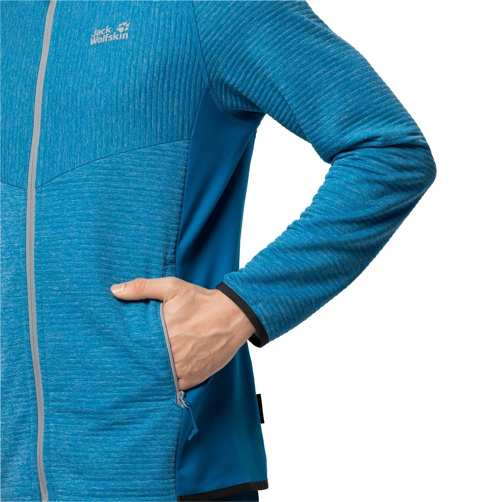 Jack Wolfskin Fleecejacke Active Tongari Pacificblau Herren 4 Jack Wolfskin Fleecejacke Active Tongari Pacificblau Herren – Bild 2