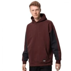 Jack Wolfskin Freizeit-Kapuzenpullover 365 Hoody - Mit Biobaumwolle - Cordovanrot Herren