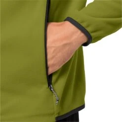 Jack Wolfskin Fleecejacke DNA Block Fleece - Warm, An Den Schultern Winddicht, Wasserabweisend - Grün Herren -Jack Wolfskin Jack Wolfskin 1710261 4131 dna block fleecejacke203 1024x1024 1